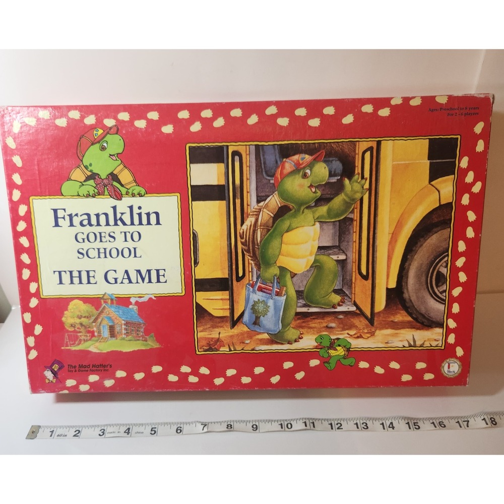 Franklin Goes To School The Game Board Game Mad Hatter's Turtle Vintage 2000s